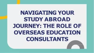 Overseas Education Consultants Your Guide to Study Abroad