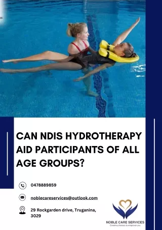 Can Ndis Hydrotherapy Aid Participants of All Age Groups