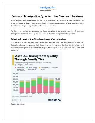 common immigration questions for couples