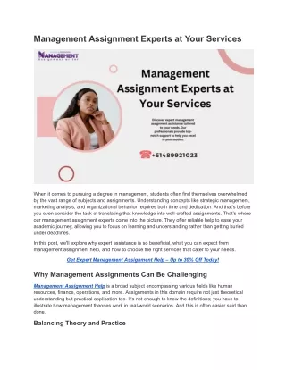 Management Assignment Help