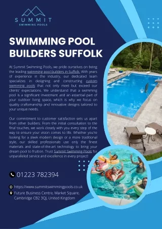 Swimming Pool Builders Suffolk