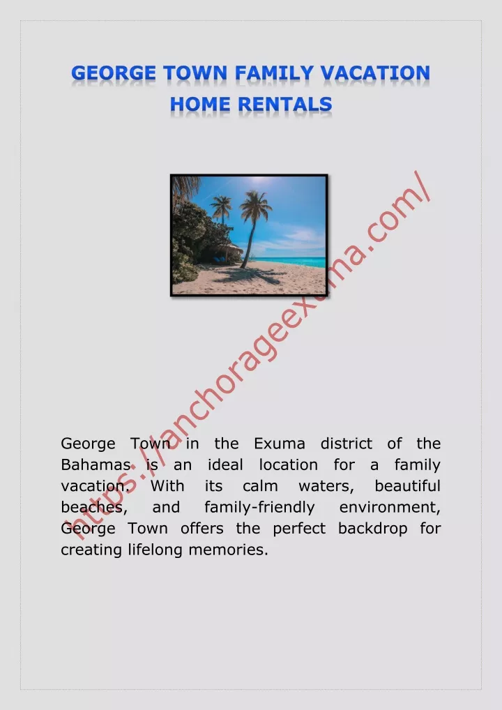 george town in the exuma district of the bahamas