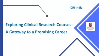 Exploring Clinical Research Courses A Gateway to a Promising Career