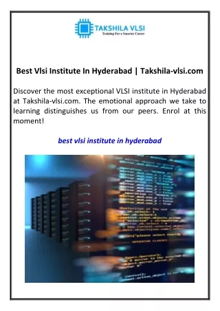 best vlsi institute in hyderabad takshila vlsi com