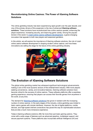 revolutionizing online casinos the power
