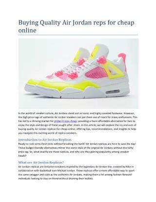 Buying Quality Air Jordan reps for cheap online