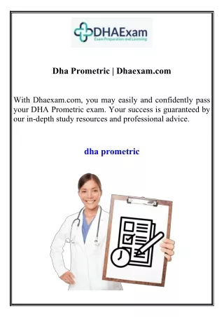 Dha Prometric  Dhaexam.com