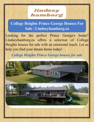 College Heights Prince George Houses For Sale   Lindseyhamborg.ca