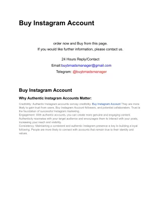 Buy Instagram Account