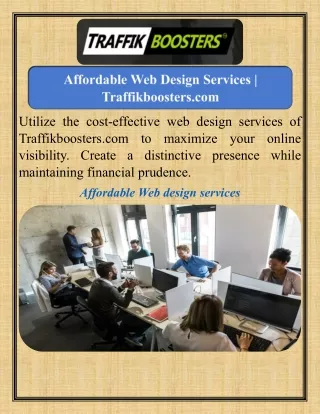 Affordable Web Design Services   Traffikboosters.com