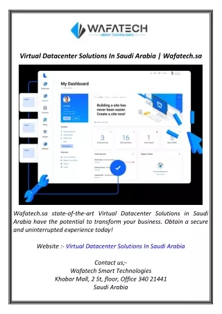 Virtual Datacenter Solutions In Saudi Arabia  Wafatech.sa