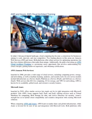 How AWS online course can help you grow your career off pafe