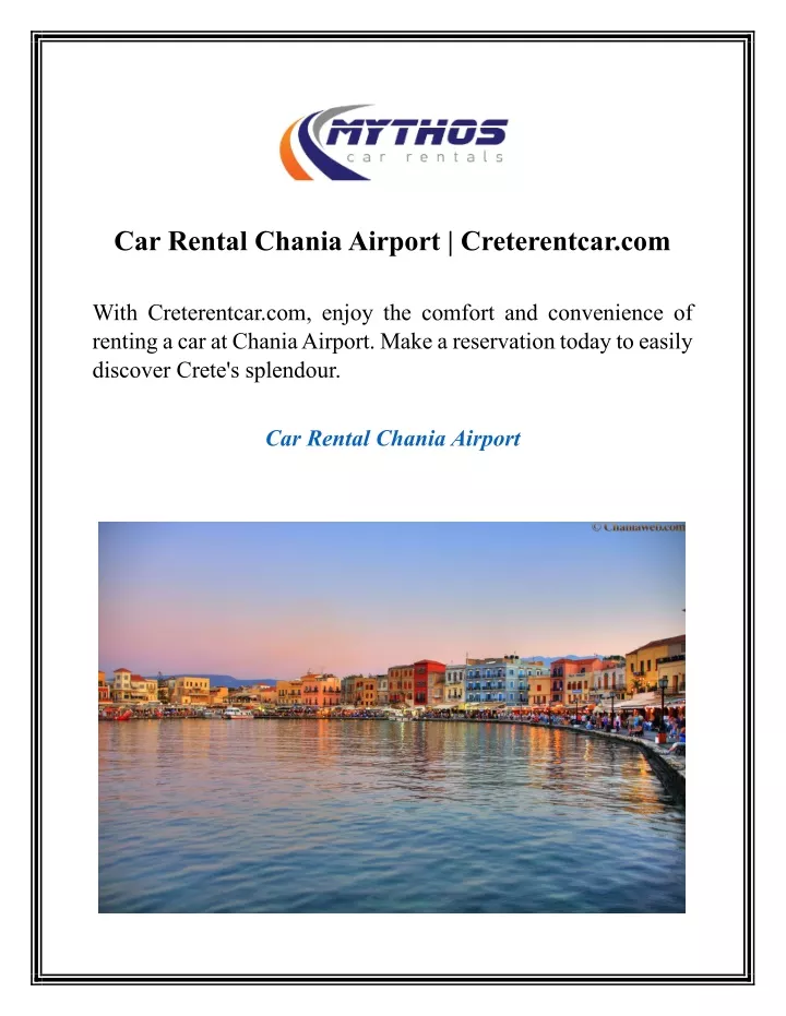 car rental chania airport creterentcar com