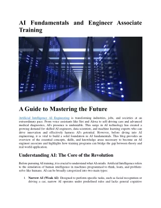 AI Fundamentals and Engineer Associate Training