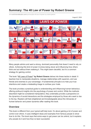 Summary The 48 Law of Power by Robert Greene