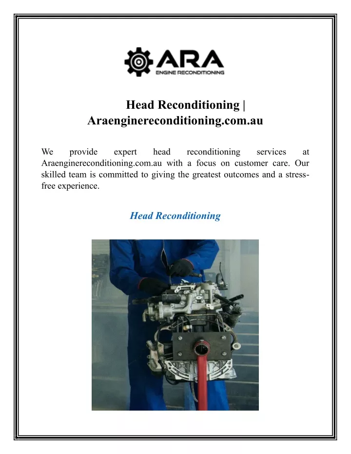 head reconditioning araenginereconditioning com au