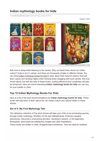 Indian mythology books for kids
