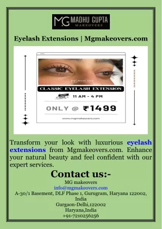 Eyelash Extensions  Mgmakeovers.com