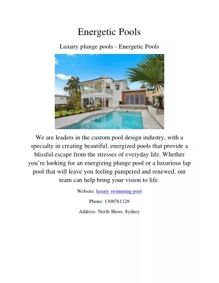 energetic pools