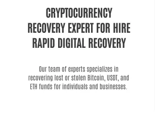 crypt0currency recovery expert for hire rapid