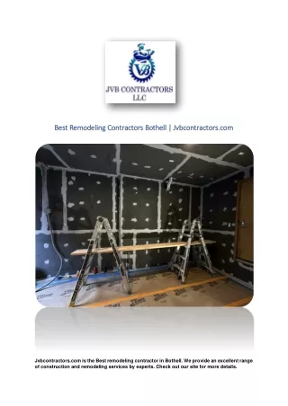 Best Remodeling Contractors Bothell | Jvbcontractors.com