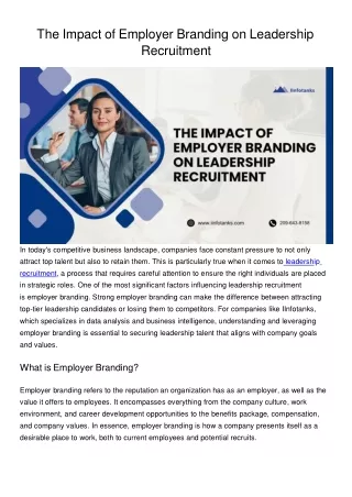 The Impact of Employer Branding on Leadership Recruitment (1)