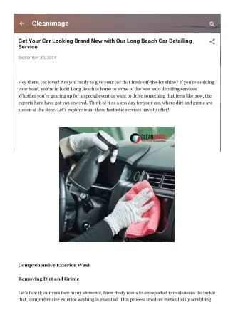 Get Your Car Looking Brand New with Our Long Beach Car Detailing Service