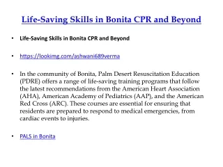 life saving skills in bonita cpr and beyond