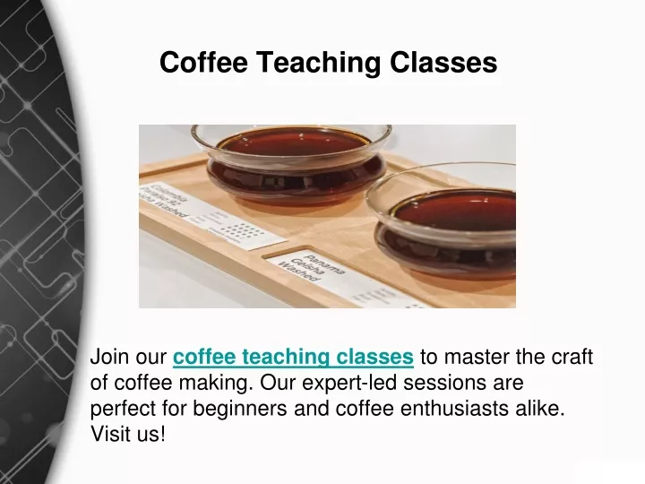 coffee teaching classes