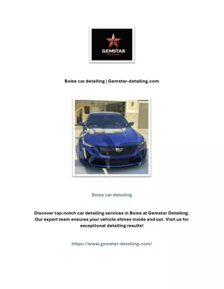 boise car detailing gemstar detailing com