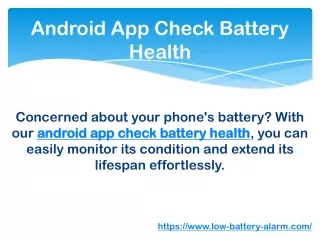 Android App Check Battery Health