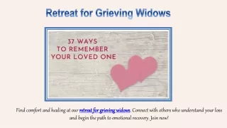 Retreat for Grieving Widows