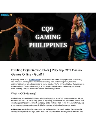 exciting cq9 gaming slots play top cq9 casino