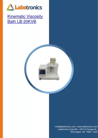 kinematic viscosity bath lb 20kvb
