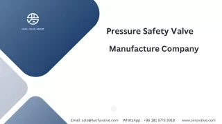 Pressure Safety Valve Manufacture Company