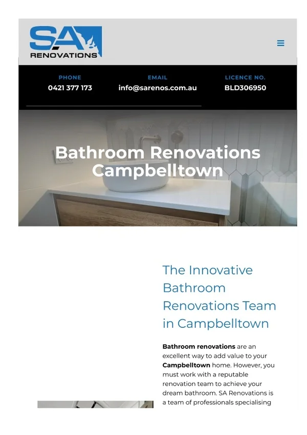 Bathroom Renovations Campbelltown