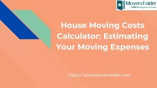 House Moving Costs Calculator