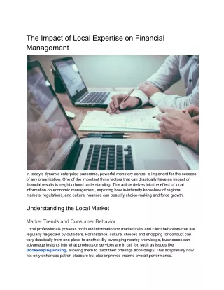 _The Impact of Local Expertise on Financial Management
