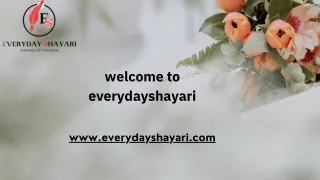 welcome to everydayshayari