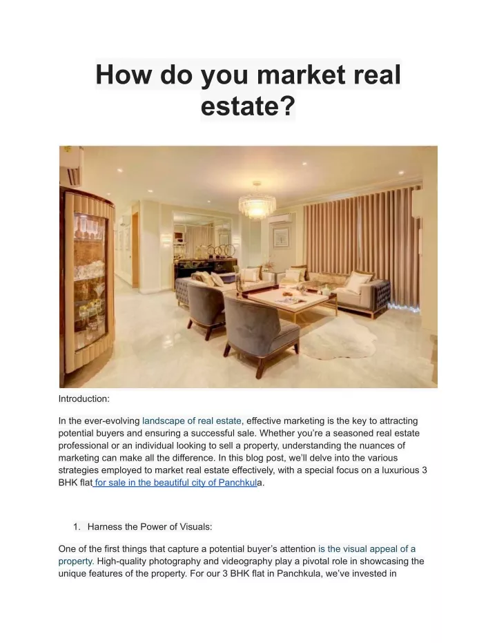 how do you market real estate