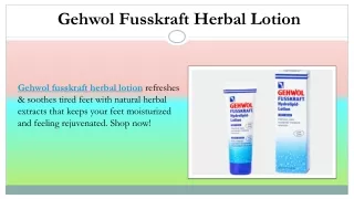 Gehwol Fusskraft Herbal Lotion