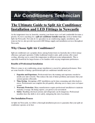 the ultimate guide to split air conditioner