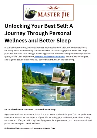 unlocking your best self a journey through