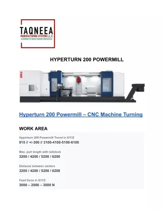 HYPERTURN 200 POWERMILL
