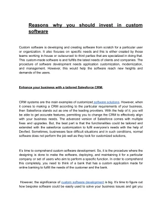 reasons software