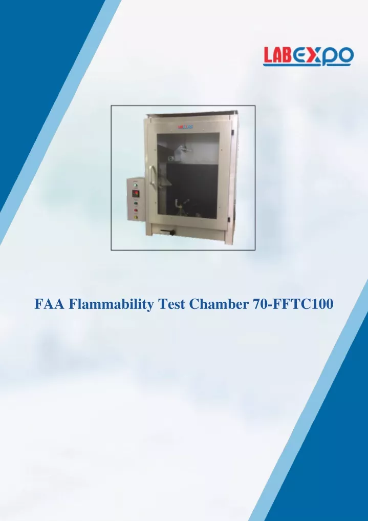 faa flammability test chamber 70 fftc100