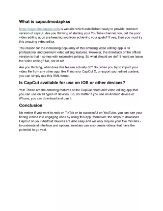 what is capcutmodapkss