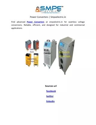 Power Converters | Smpselectric.in