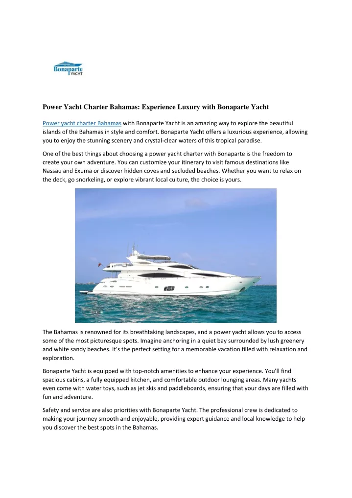 power yacht charter bahamas experience luxury