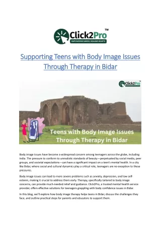supporting teens with body image issues
